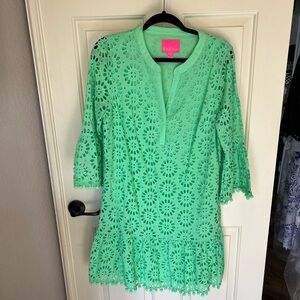 Lily Pulitzer Bekah Patina Green Eyelet Dress